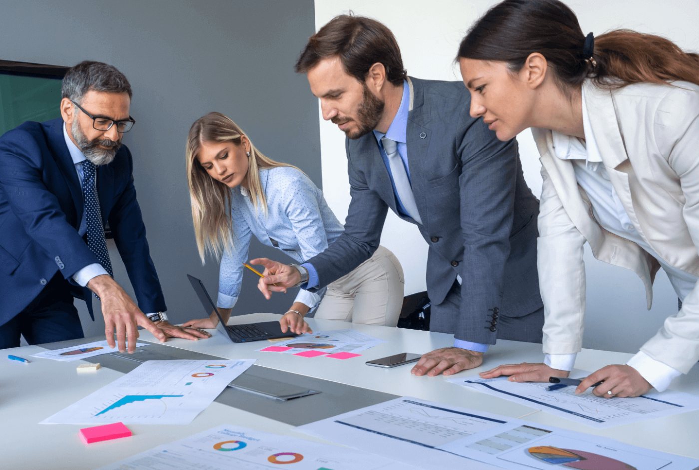 Cross-departmental collaboration in a bank